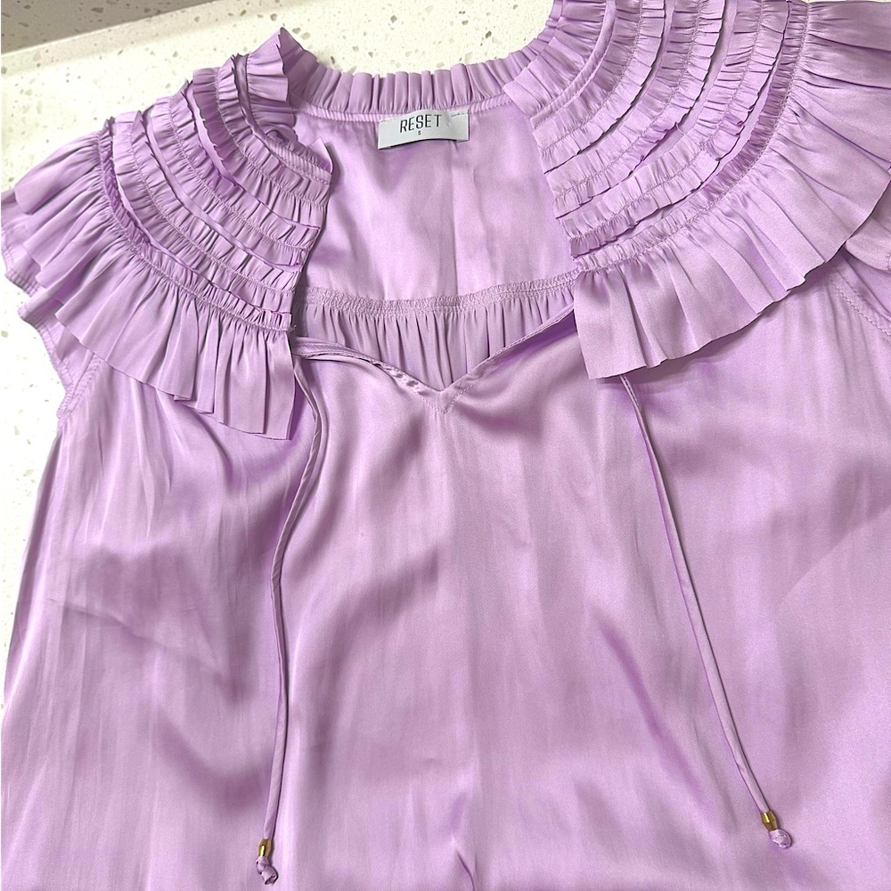 Reset Lilac Ruffled Blouse